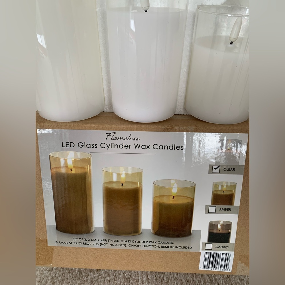 LED Glass Candles - Picture 2 of 3